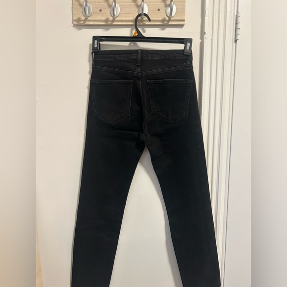 Black raw hem straight jeans - Picture 3 of 3